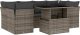 vidaXL 7-cz. zestaw wypoczynkowy do ogrodu, z poduszkami, szary 2