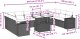 vidaXL 11-cz. zestaw mebli ogrodowych z poduszkami, szary rattan PE 9