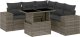vidaXL 6-cz. zestaw mebli ogrodowych z poduszkami, szary, polirattan 2