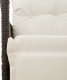 vidaXL Rozkładana sofa ogrodowa ze stolikiem, 2-os., brąz, rattan PE 9