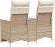 vidaXL Rozkładana sofa ogrodowa ze stolikiem, 2-os., beż, rattan PE 6
