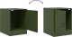 vidaXL Szafki nocne, 2 szt., oliwkowa zieleń, 34,5x39x44 cm, stal 10