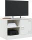 vidaXL Szafka pod telewizor, biała, 67x39x44 cm, stalowa 4