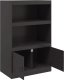 vidaXL Szafka boczna, czarna, 67x39x107 cm, stal 7