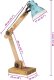 Lampa stołowa vidaXL Lampa stołowa, 25 W, postarzany niebieski, 23x18x96 cm, E27 10
