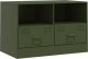 vidaXL Szafka pod telewizor, oliwkowa, 67x39x44 cm, stalowa 2