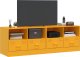 vidaXL Szafki pod telewizor, 2 szt., musztardowe, 67x39x44 cm, stalowe 2