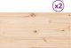 vidaXL Blaty do stolika, 2 szt., 90x45x2,5 cm, prostokątne, sosnowe 2