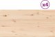 vidaXL Blaty do stolika, 4 szt., 90x45x2,5 cm, prostokątne, sosnowe 2