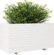 vidaXL Donica ogrodowa, biała, 90x40x49,5 cm, lite drewno sosnowe 4