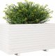 vidaXL Donica ogrodowa, biała, 90x40x49,5 cm, lite drewno sosnowe 7