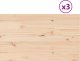 vidaXL Blaty do stolika, 3 szt., 80x47x2,5 cm, prostokątne, sosnowe 2