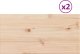 vidaXL Blaty do stolika, 2 szt., 60x30x2,5 cm, prostokątne, sosnowe 2