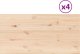 vidaXL Blaty do stolika, 4 szt., 100x50x2,5 cm, prostokątne, sosnowe 1