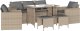 vidaXL 6-cz. zestaw mebli ogrodowych z poduszkami, beżowy, polirattan 2