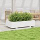 vidaXL Donica ogrodowa, biała, 110x60x26,5 cm, lite drewno sosnowe 3