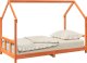vidaXL Rama łóżka dziecięcego, woskowy brąz, 90x190 cm, drewno sosnowe 4
