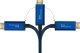 Kabel USB Alcasa Alcasa 4520-CSF015B adapter kablowy 1,5 m USB Type-C HDMI Typu A (Standard) Niebieski 5