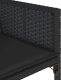 vidaXL 5-cz. zestaw mebli ogrodowych z poduszkami, czarny, polirattan 6