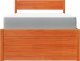 vidaXL Łóżko z szufladami i materacem, woskowy brąz, 100x200 cm, sosna 4