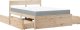 vidaXL Łóżko z szufladami i materacem, 140x190 cm, lite drewno sosnowe 11