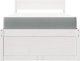 vidaXL Łóżko z szufladami i materacem, białe, 90x200 cm, sosnowe 4