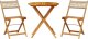 vidaXL 3-cz. zestaw mebli bistro, beżowy rattan PE i drewno 2