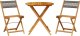 vidaXL 3-cz. zestaw mebli bistro, szary polipropylen i drewno 2