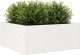 vidaXL Donica ogrodowa, biała, 110x110x46 cm, lite drewno sosnowe 4