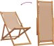 vidaXL Składane krzesło plażowe, taupe, drewno eukaliptusa i tkanina 6