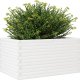 vidaXL Donica ogrodowa, biała, 90x60x46 cm, lite drewno sosnowe 4