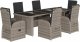 vidaXL 7-cz. zestaw mebli ogrodowych z poduszkami, szary, rattan PE 2