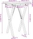 vidaXL Stół jadalniany z nogami w kształcie litery X, 50x50x75 cm 10