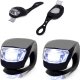 Verk Oświetlenie rowerowe lampki 2 led przód rower 2szt silikonowe wodoodporne Oświetlenie rowerowe lampki 2 led przód rower 2szt silikonowe wodoodporne 1