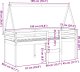 vidaXL Wysokie łóżko z dachem, 75x190 cm, lite drewno sosnowe 11