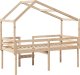 vidaXL Wysokie łóżko z dachem, 80x200 cm, lite drewno sosnowe 8