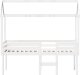 vidaXL Wysokie łóżko z dachem, białe, 90x200 cm, lite drewno sosnowe 4
