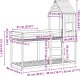 vidaXL Łóżko z piętrem i daszkiem, 90x190 cm, lite drewno sosnowe 12
