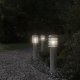vidaXL Lampy ogrodowe na słupku, z gniazdkiem, 3 szt., srebrne, 60 cm 3