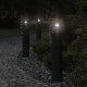 vidaXL Lampa ogrodowa na słupku, z czujnikiem, czarna, 60 cm, stal 1