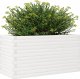 vidaXL Donica ogrodowa, biała, 90x40x46 cm, lite drewno sosnowe 4