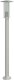 vidaXL Lampy ogrodowe na słupku, 3 szt., srebrne, 100 cm, stal 4