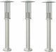 vidaXL Lampy ogrodowe na słupku, 3 szt., srebrne, 60 cm, stal 2
