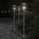 vidaXL Lampa ogrodowa na słupku, srebrna, 100 cm, stal nierdzewna 1
