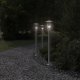 vidaXL Lampa ogrodowa na słupku, srebrna, 100 cm, stal nierdzewna 3