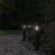 vidaXL Lampy ogrodowe na słupku, z czujnikiem, 3 szt., czarne, 60 cm 3