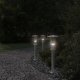 vidaXL Lampa ogrodowa na słupku, srebrna, 60 cm, stal nierdzewna 3