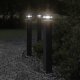 vidaXL Zewnętrzne lampy stojące, 3 szt., czarne, 80 cm, aluminium 1