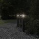 vidaXL Zewnętrzne lampy stojące, 3 szt., czarne, 80 cm, aluminium 3