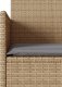 vidaXL Ogrodowa sofa 2-os. ze stolikiem i poduszkami, beżowy rattan PE 6